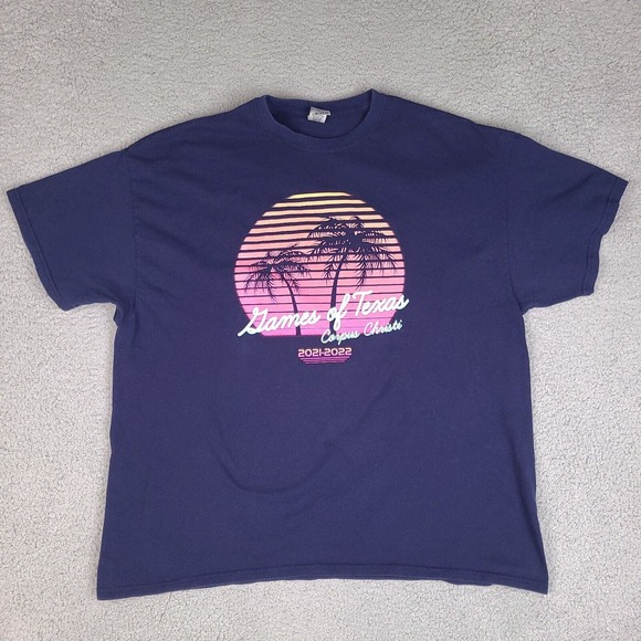 Games Of Texas T-Shirt Adult XXL Blue‎ Corpus Christi 2021-2022 - Picture 1 of 11